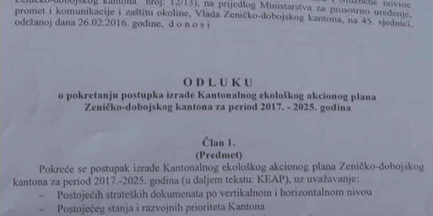 Procedura za ekološki akcioni plan ZDK