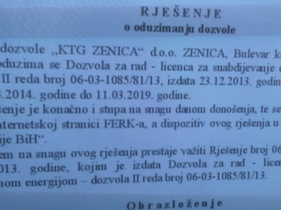 FERK oduzeo dozvolu za KTG Zenica