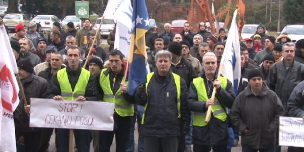 Protestni skup radnika ArcelorMittal Zenica